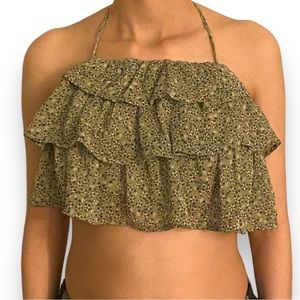 ILLA ILLA Floral Tie Up Crop Top Women’s M